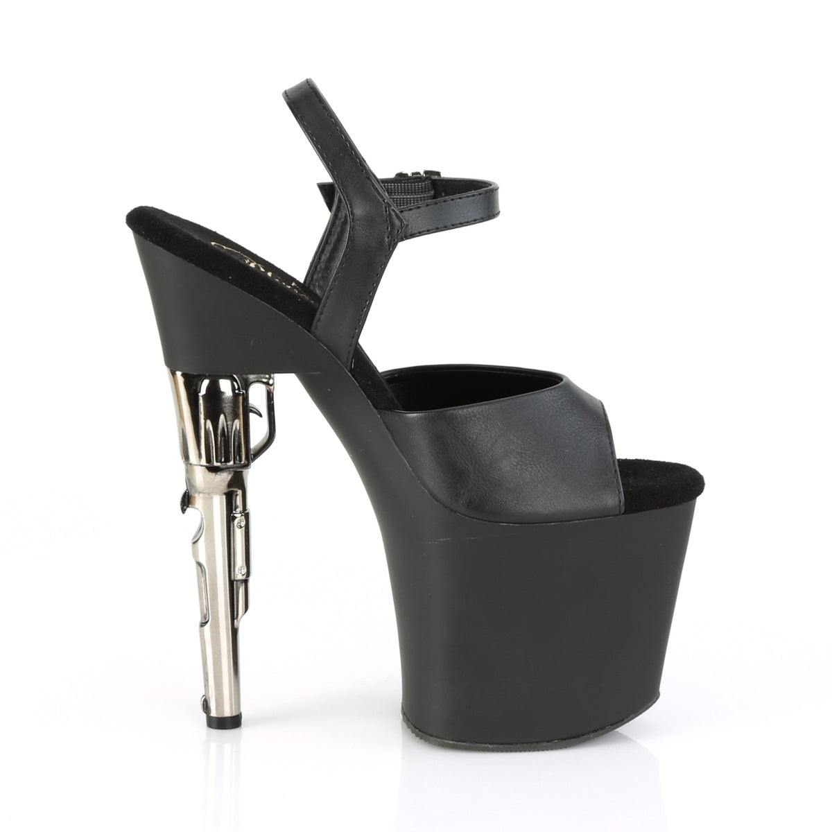 BONDGIRL-709 Pleaser Black Faux Leather/Black Matte Platform Shoes (Sexy Shoes)