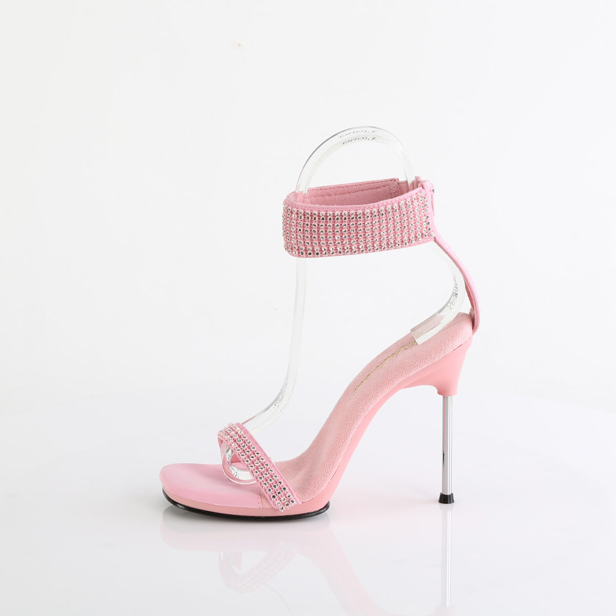 CHIC-40 Fabulicious B Pink Faux Leather-Rhinestones/B Pink Shoes (Sexy Shoes)