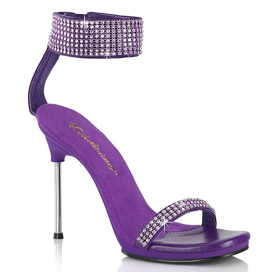 CHIC-40 Fabulicious Purple Faux Leather-Rhinestones/Purple Shoes (Sexy Shoes)