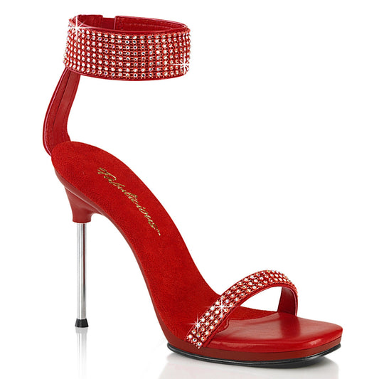 CHIC-40 Fabulicious Red Faux Leather-Rhinestones/Red Shoes (Sexy Shoes)