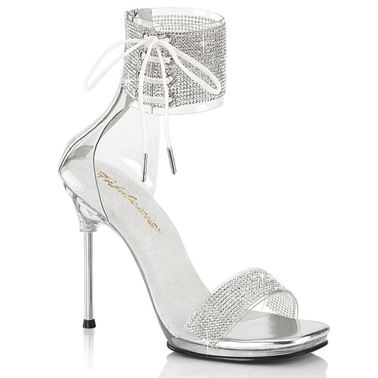 CHIC-47 Fabulicious Clear-Silver/Clear Shoes (Sexy Shoes)