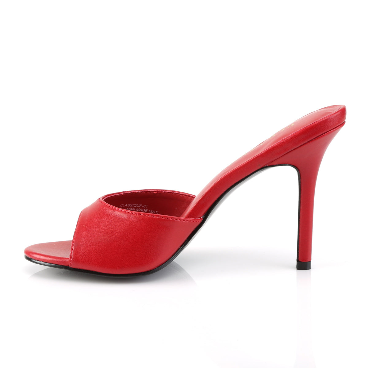 CLASSIQUE-01 Pleaser Red Kid Pu Single Sole Shoes (Sexy Shoes)