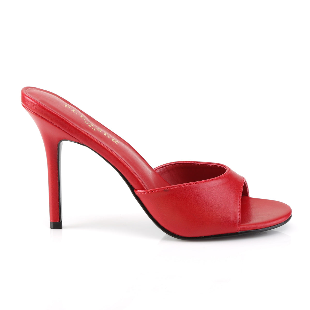 CLASSIQUE-01 Pleaser Red Kid Pu Single Sole Shoes (Sexy Shoes)