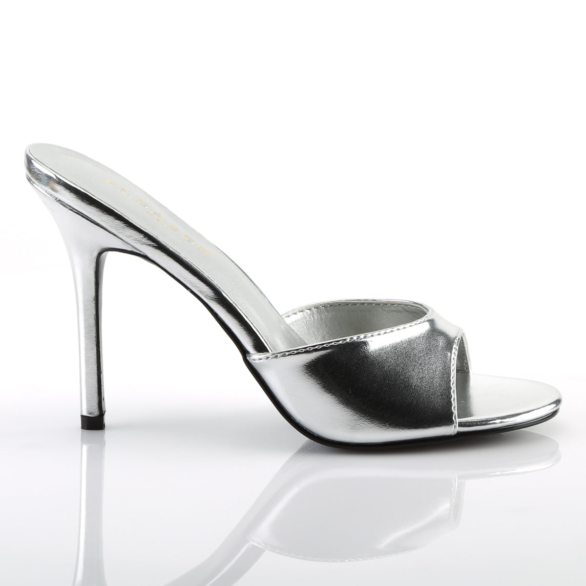 CLASSIQUE-01 Pleaser Silver Metallic Pu Single Sole Shoes (Sexy Shoes)