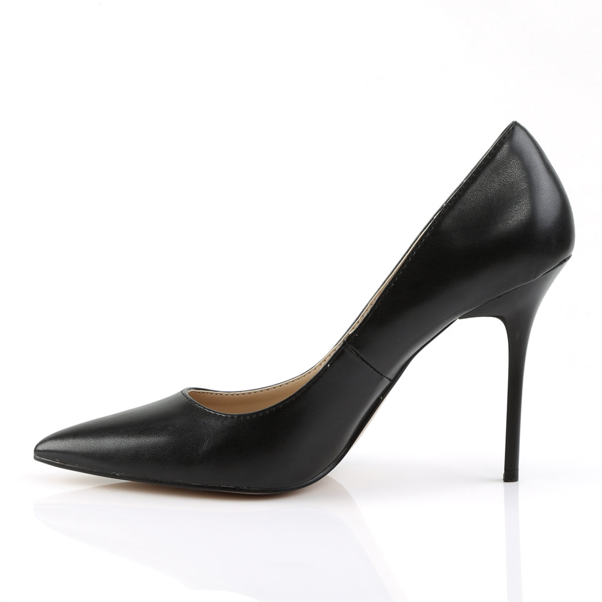 CLASSIQUE-20 Pleaser Black Kid Pu Single Sole Shoes (Sexy Shoes)