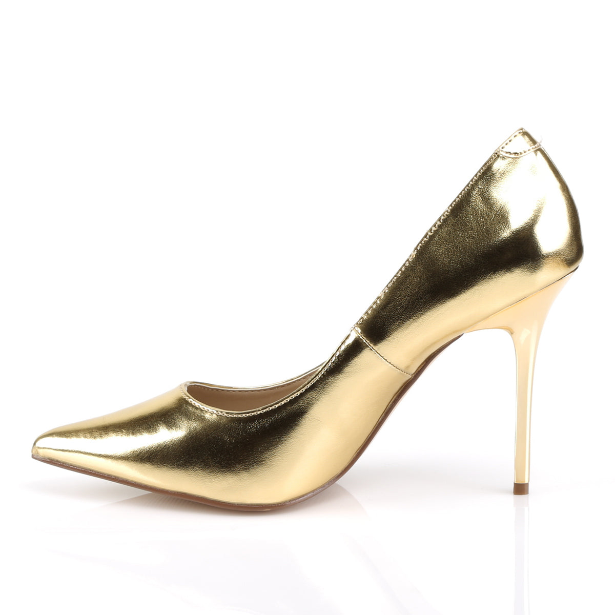 CLASSIQUE-20 Pleaser Gold Met Pu Single Sole Shoes (Sexy Shoes)