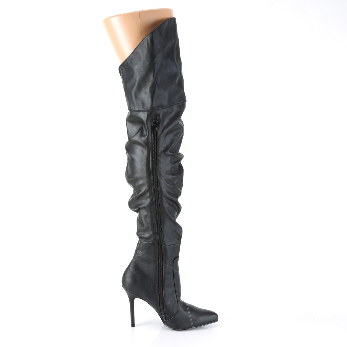 CLASSIQUE-3011 Pleaser Black Faux Leather Single Sole Shoes (Sexy Shoes)