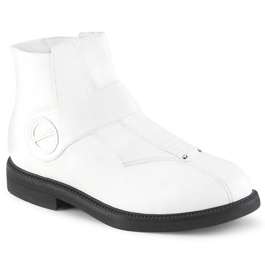 CLONE-102 Fancy Dress Costume Funtasma Men's Boots White Faux Leather