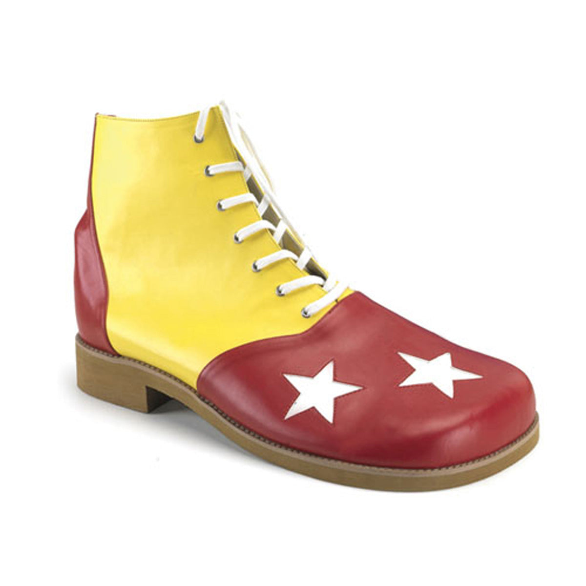 CLOWN-02 Fancy Dress Costume Funtasma Men's Shoes Yellow-Red Pu