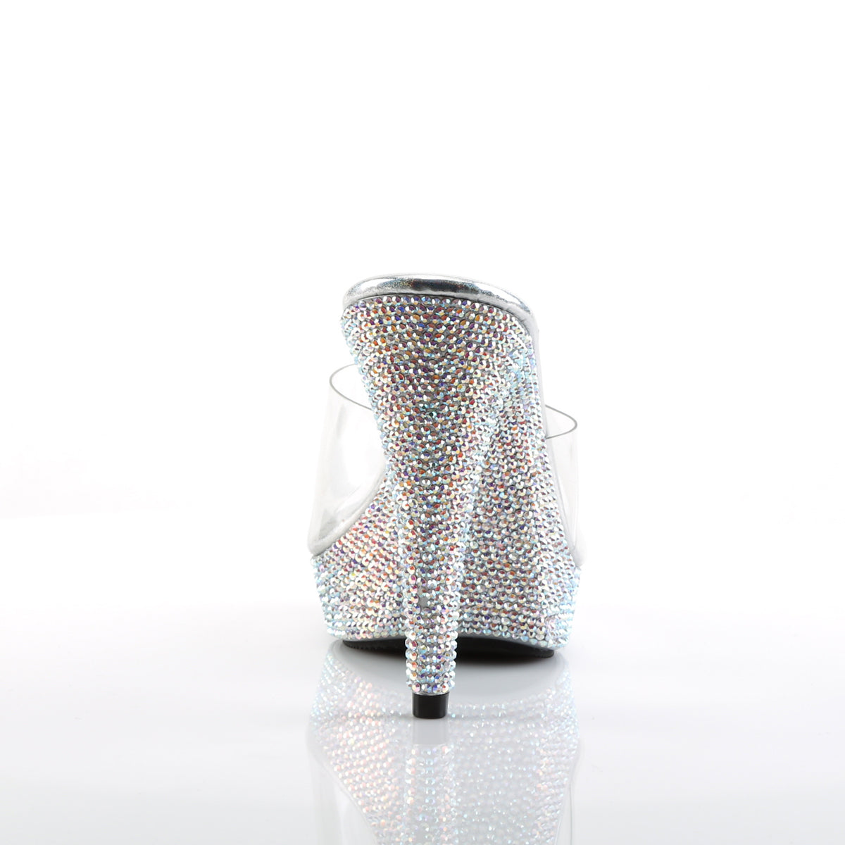 COCKTAIL-501DM Fabulicious Clear/Silver Multi Rhinestones Shoes (Sexy Shoes)