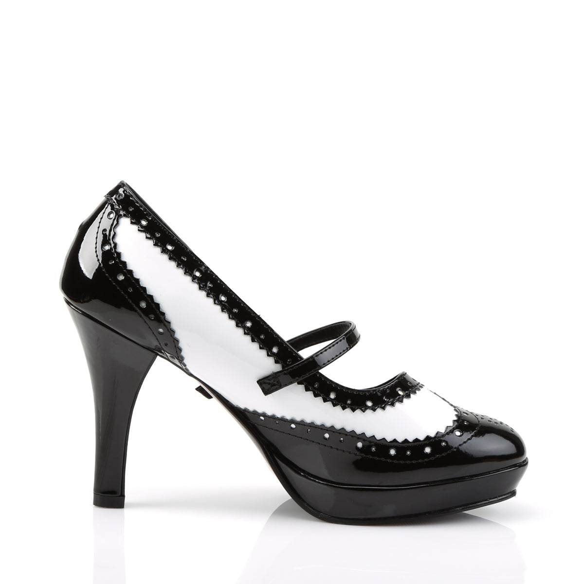 CONTESSA-06 Funtasma Black-White Patent Women's Shoes (Sexy Shoes)