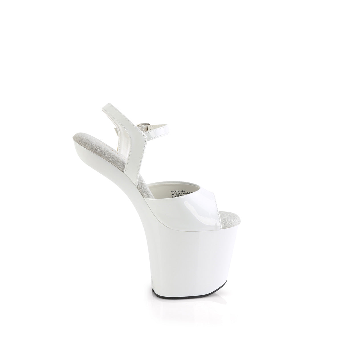 CRAZE-809 Pleaser White Patent/White Platform Shoes (Sexy Shoes)