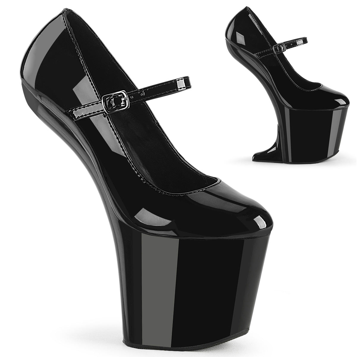 CRAZE-880 Pleaser Black Patent Platform Shoes (Sexy Shoes)