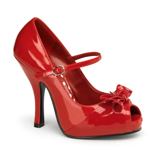 CUTIEPIE-08 Retro Glamour Pin Up Couture Platforms Red Pat