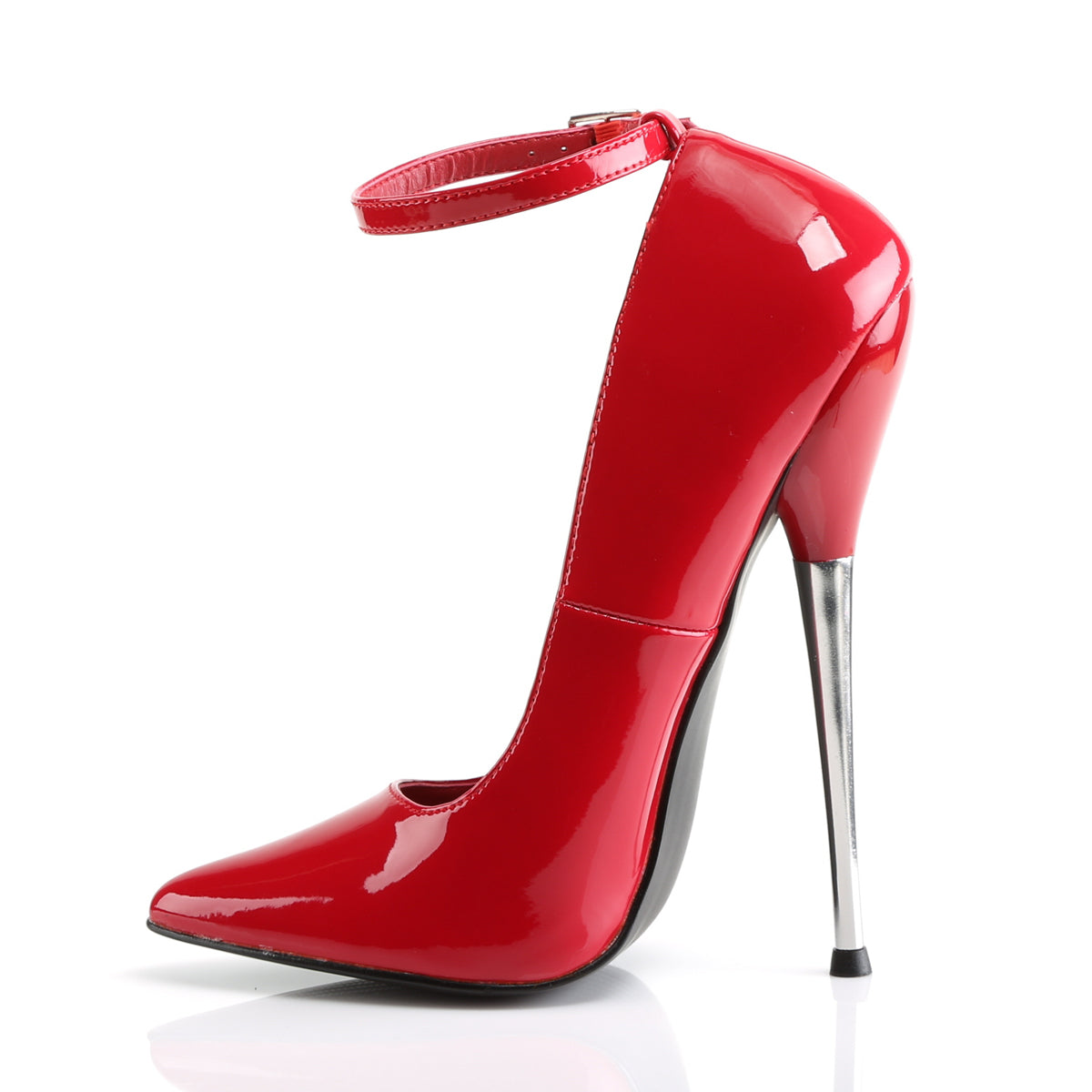 DAGGER-12 Devious Red Patent Single Soles (Sexy Shoes)