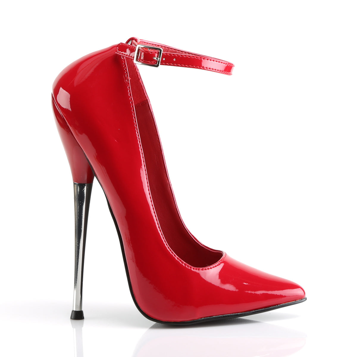 DAGGER-12 Devious Red Patent Single Soles (Sexy Shoes)