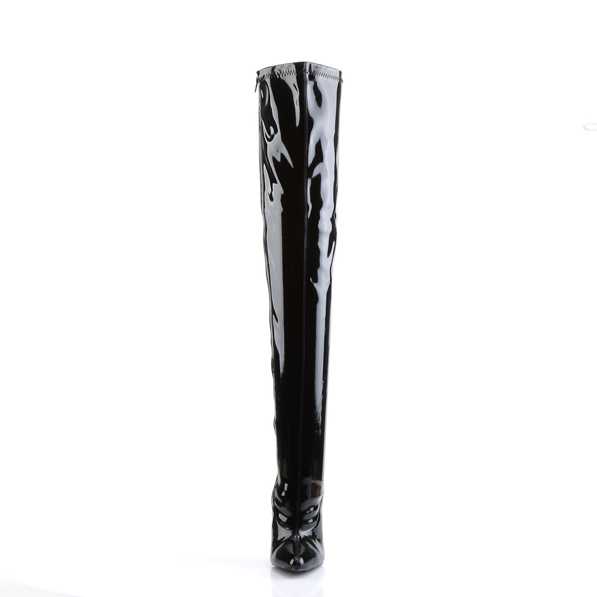 DAGGER-3000 Devious Black Stretch Patent Single Soles (Sexy Shoes)