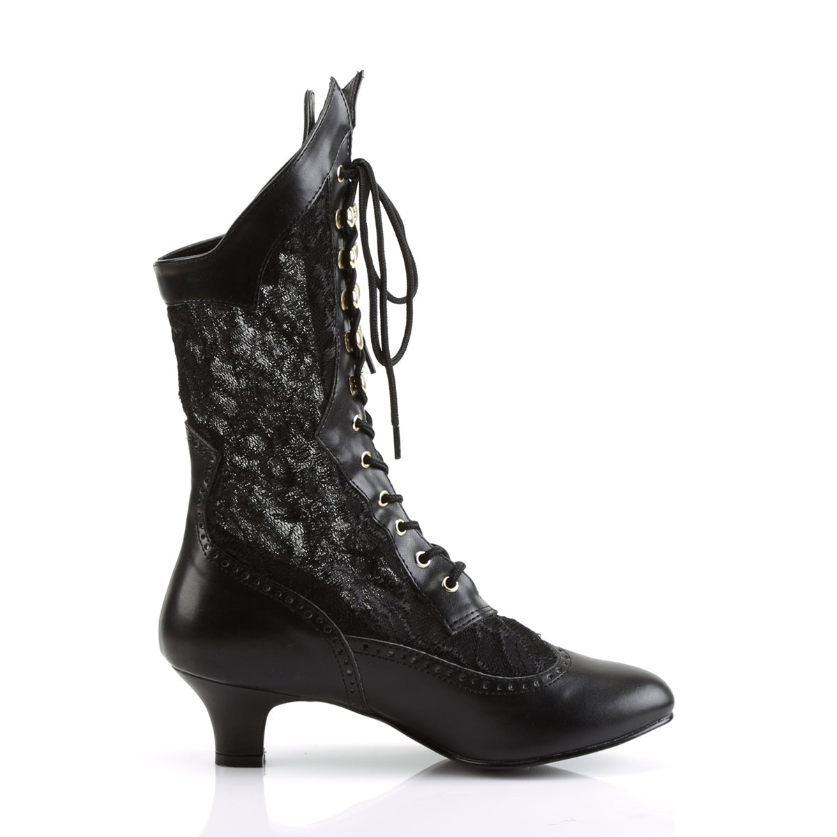 DAME-115 Funtasma Black Pu-Lace Women's Boots (Sexy Shoes)