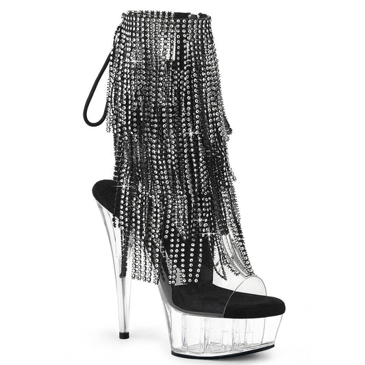 DELIGHT-1017RSF Pleaser Clear-Black/Clear Platform Shoes (Sexy Shoes)