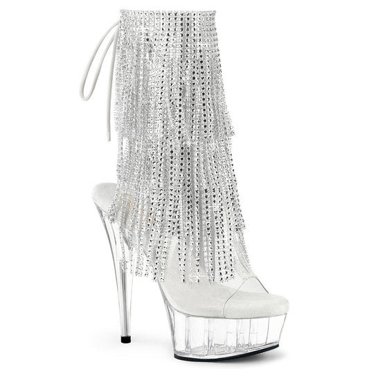 DELIGHT-1017RSF Pleaser Clear-Silver/Clear Platform Shoes (Sexy Shoes)