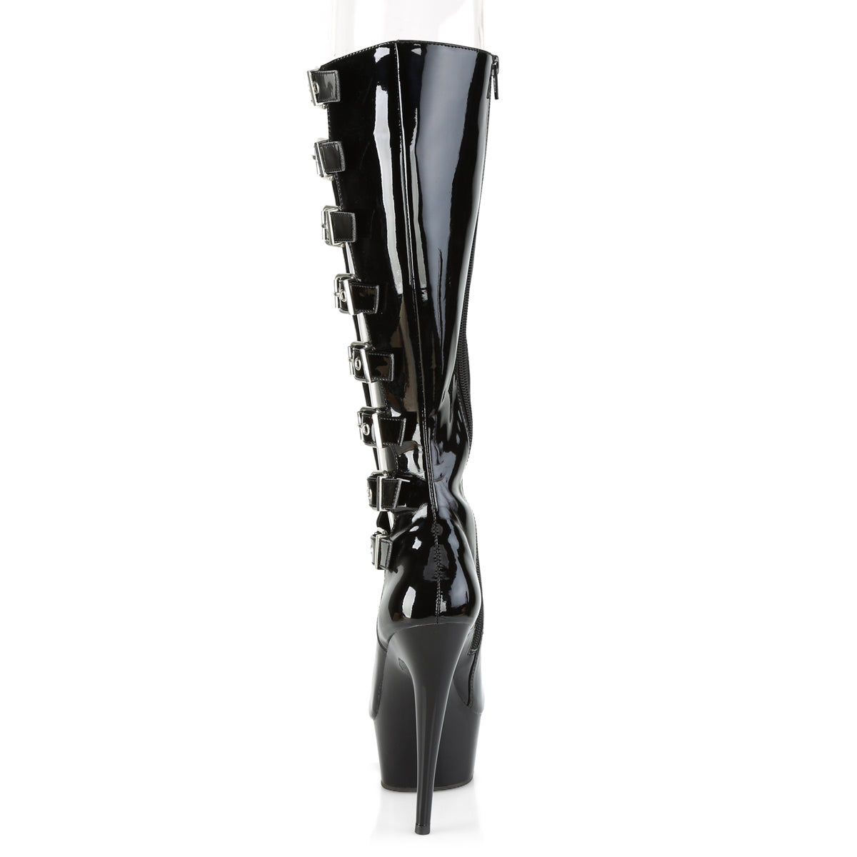 DELIGHT-2047 Pleaser Black Patent Platform Shoes (Sexy Knee High Boots)