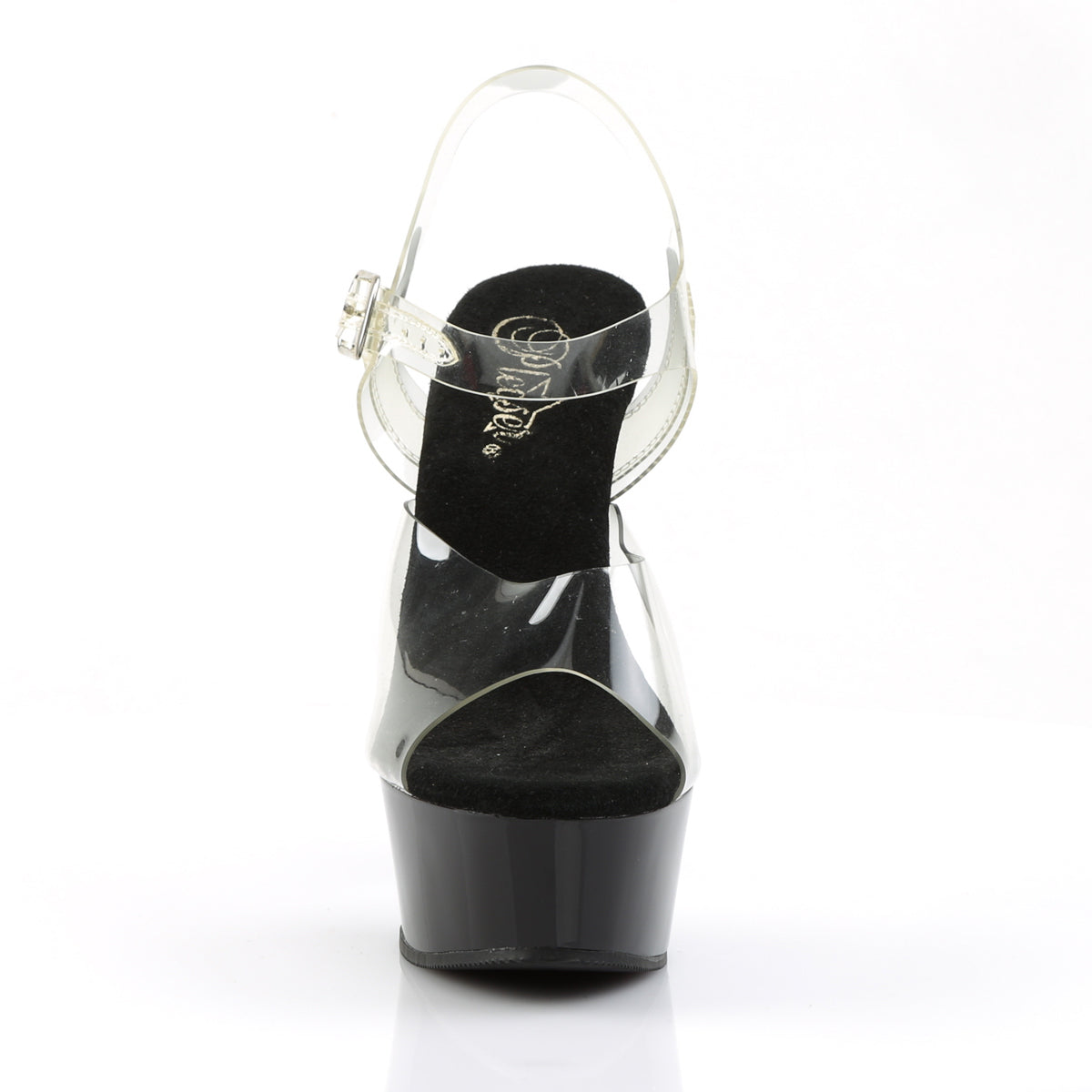 DELIGHT-608 Pleaser Clear/Black Platform Shoes (Sexy Shoes)