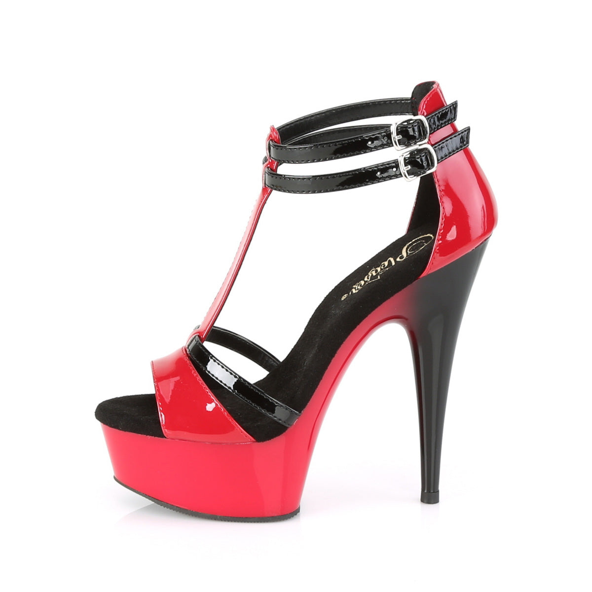 DELIGHT-663 Pleaser Red-Black Patent/Red-Black Platform Shoes (Sexy Shoes)