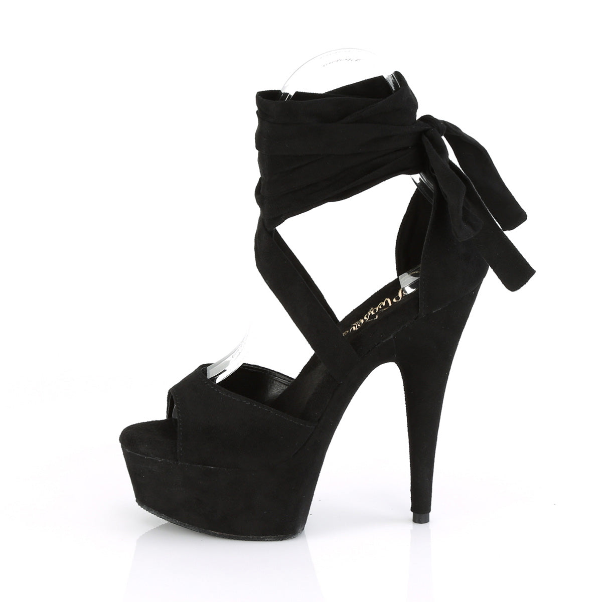 DELIGHT-679 Pleaser Black Faux Suede/Black Faux Suede Platform Shoes (Sexy Shoes)