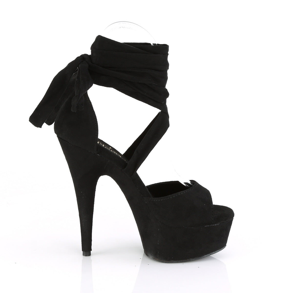 DELIGHT-679 Pleaser Black Faux Suede/Black Faux Suede Platform Shoes (Sexy Shoes)