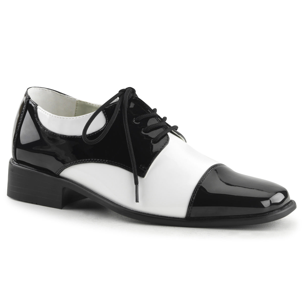 DISCO-18 Fancy Dress Costume Funtasma Men's Shoes Blk-Wht Pat