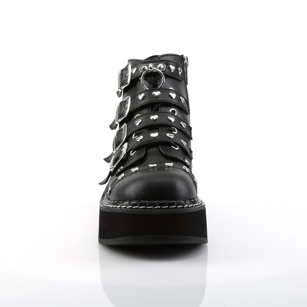 EMILY-315 Demonia Black Vegan Leather Women's Ankle Boots (Sexy Shoes)