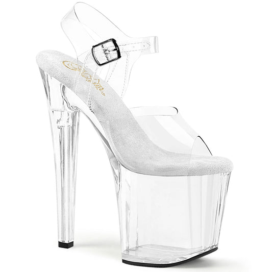 ENCHANT-708 Strippers Heels Pleaser Platforms (Exotic Dancing) Clr/Clr