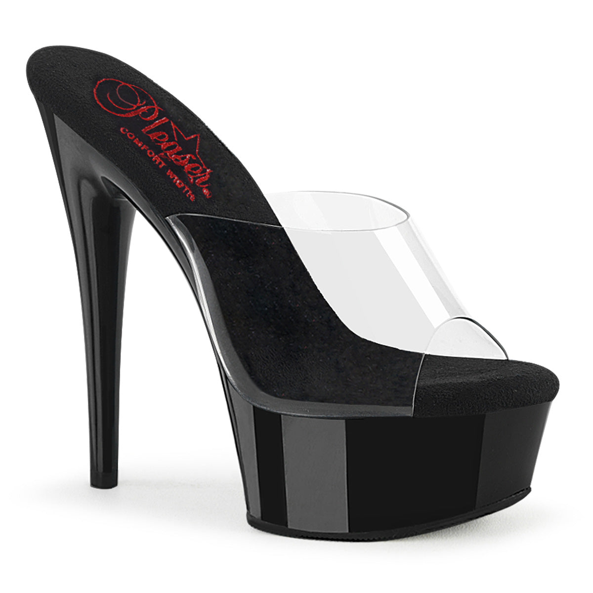 EXCITE-601 Strippers Heels Pleaser Platforms (Exotic Dancing) Clr/Blk