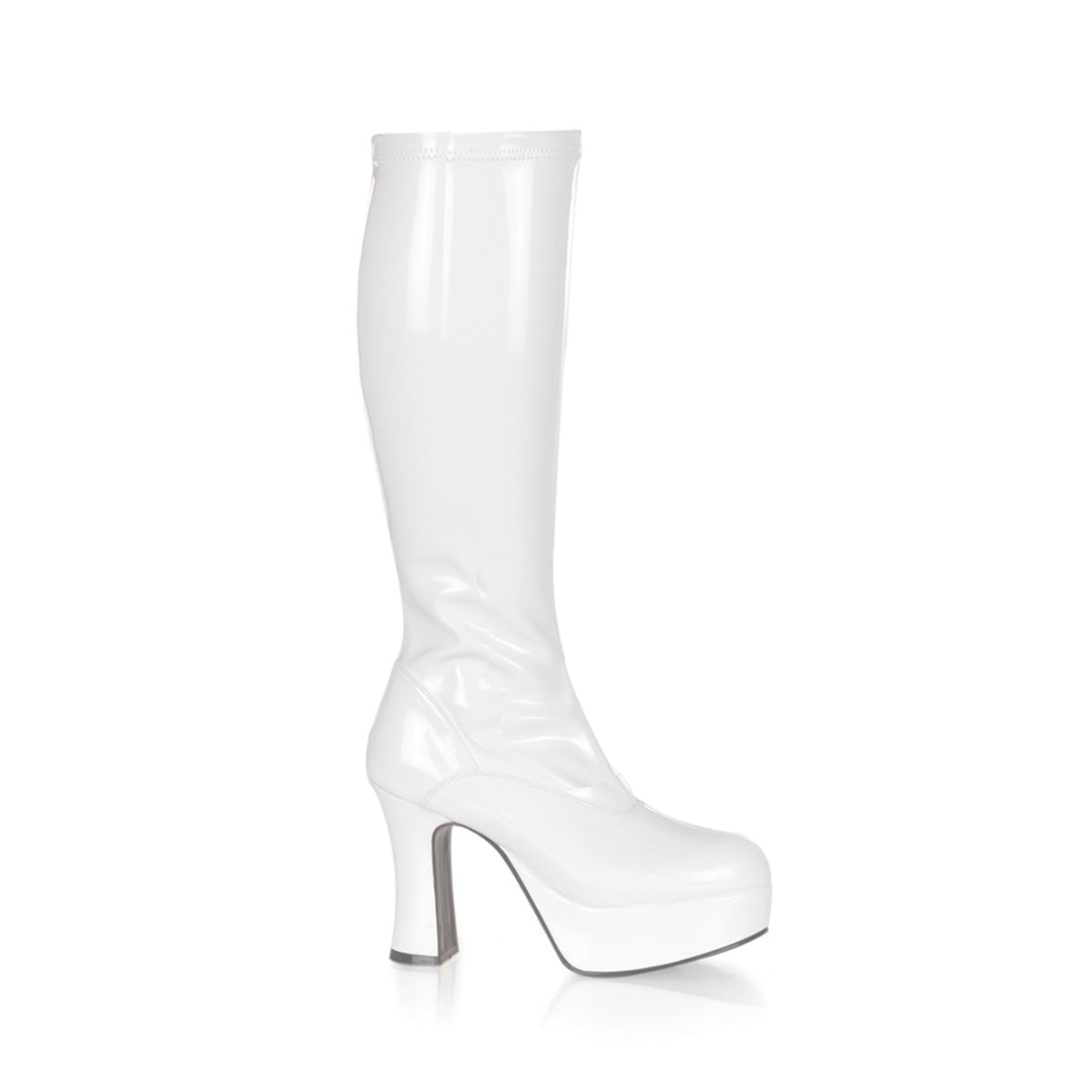 EXOTICA-2000 Fancy Dress Costume Funtasma Women's Boots Wht Str Pat