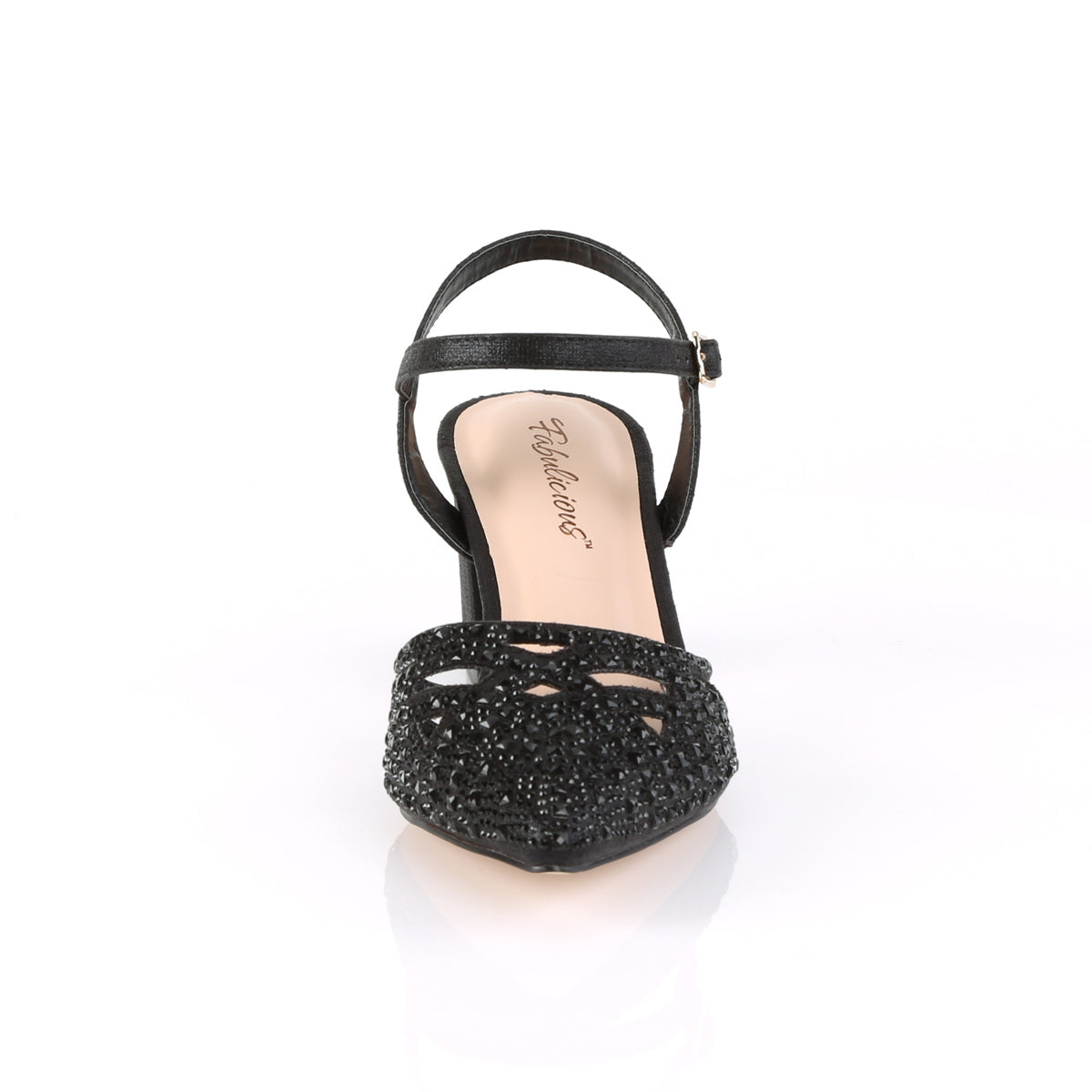 FAYE-06 Fabulicious Black Shimmering Fabric Shoes (Sexy Shoes)