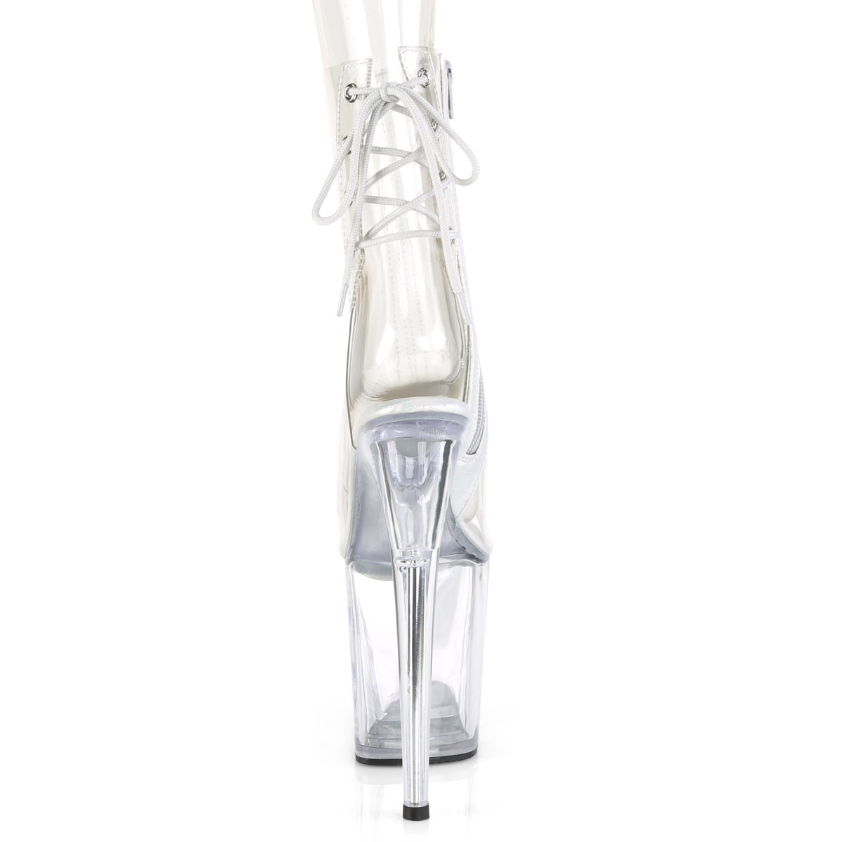 FLAMINGO-1018C Pleaser Clear Transparent Platform Shoes (Sexy Ankle Boots)