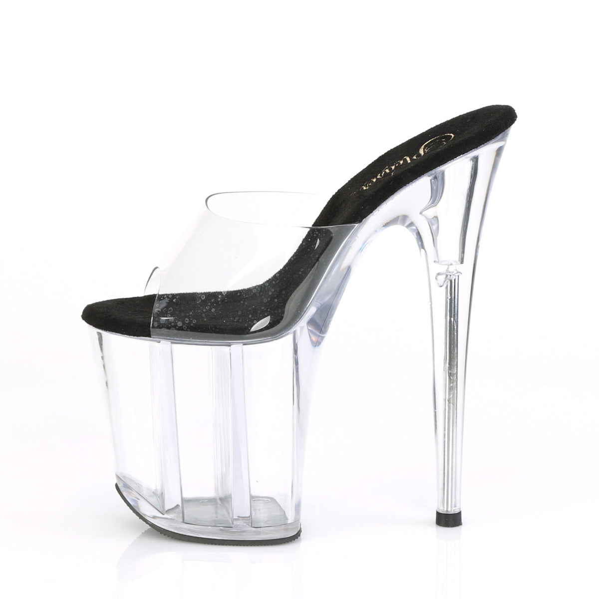 FLAMINGO-801 Pleaser Clear-Black/Clear Platform Shoes (Sexy Shoes)