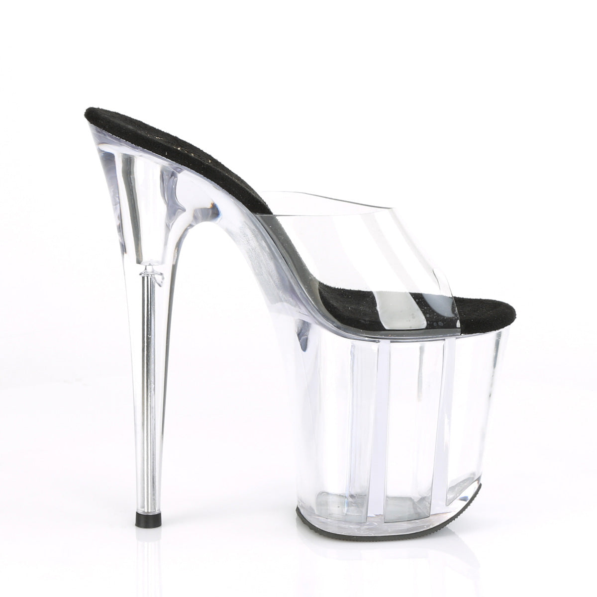 FLAMINGO-801 Pleaser Clear-Black/Clear Platform Shoes (Sexy Shoes)