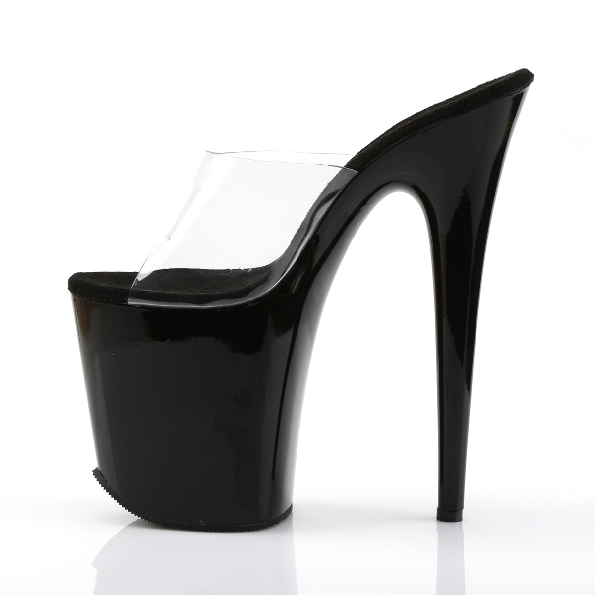 FLAMINGO-801 Pleaser Clear/Black Platform Shoes (Sexy Shoes)