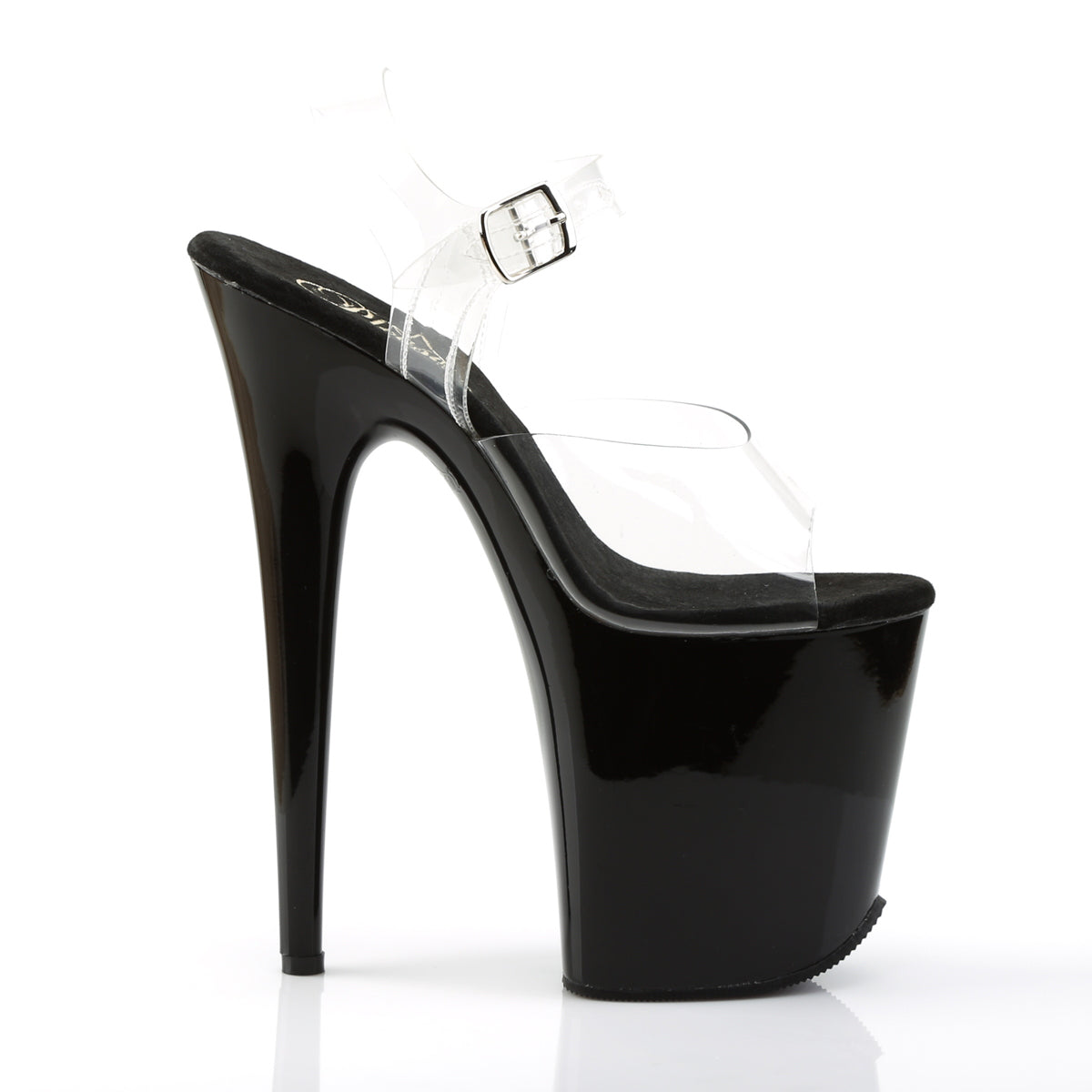 FLAMINGO-808 Pleaser Clear/Black Platform Shoes (Sexy Shoes)