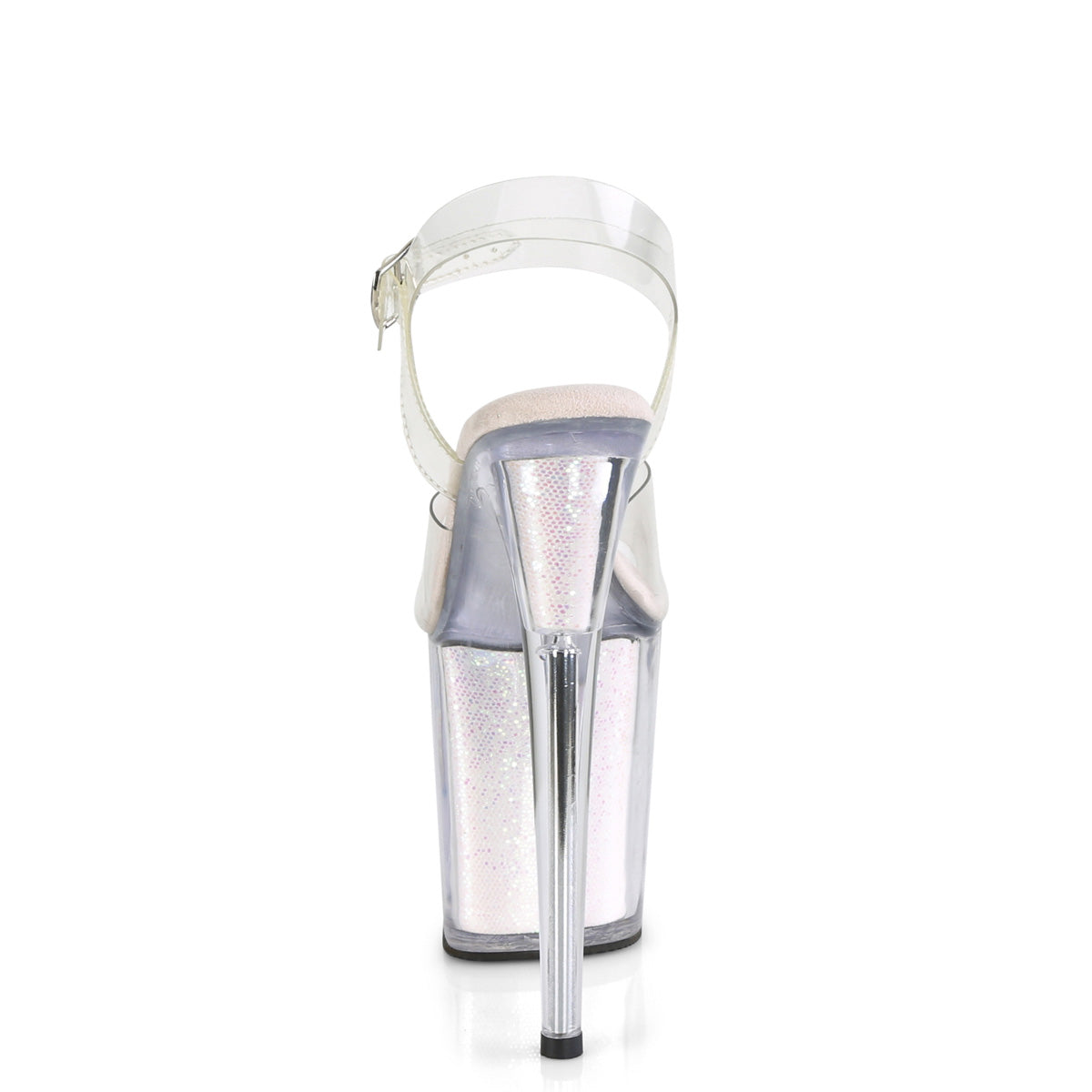 FLAMINGO-808G Pleaser Clear/Opal Glitter Inserts Platform Shoes (Sexy Shoes)