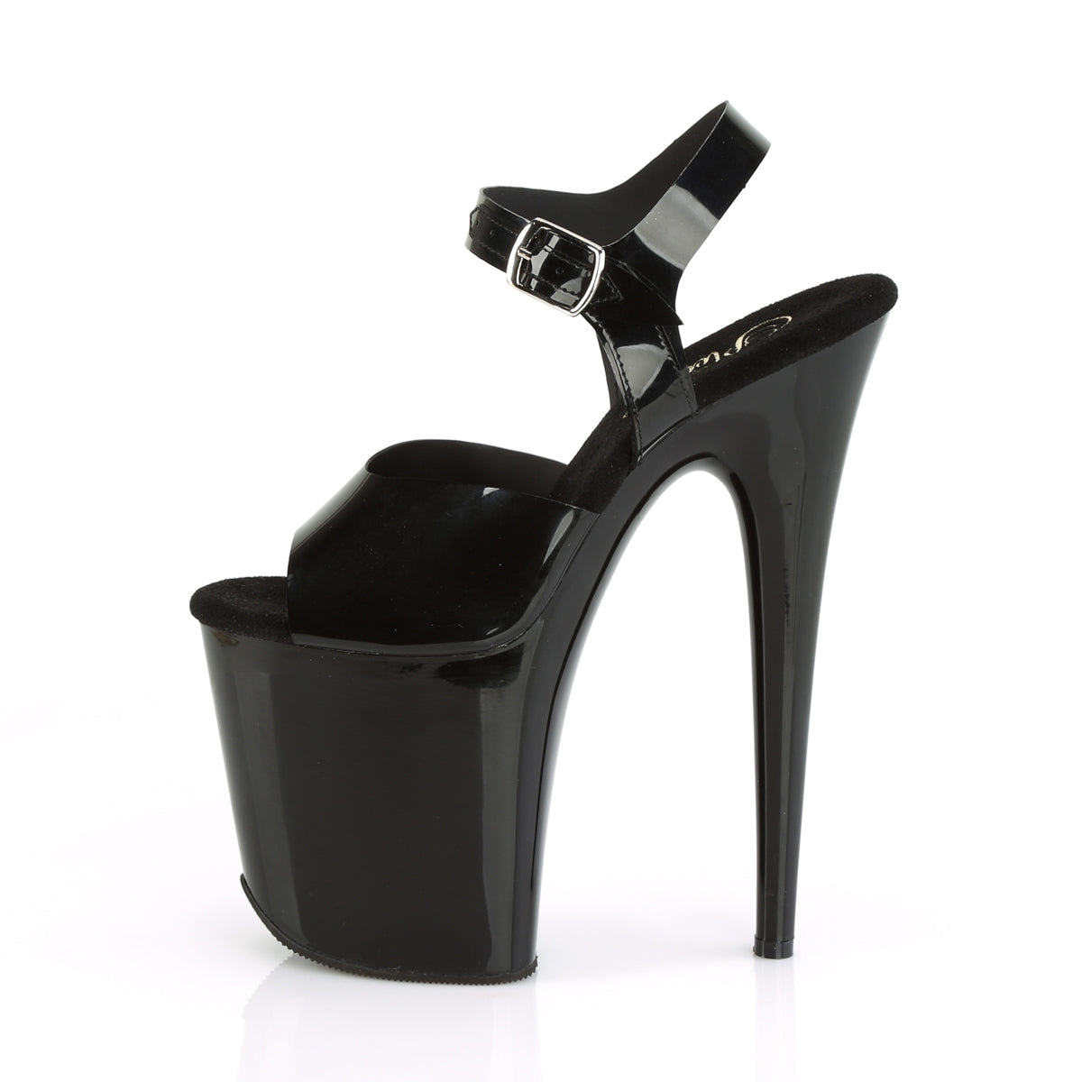 FLAMINGO-808N Pleaser Black (Jelly-Like) TPU/Black Platform Shoes (Sexy Shoes)