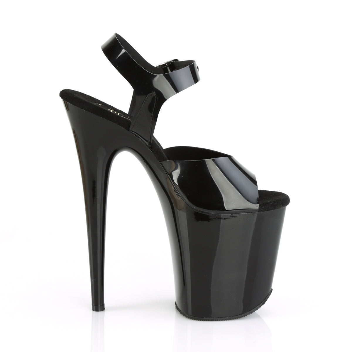 FLAMINGO-808N Pleaser Black (Jelly-Like) TPU/Black Platform Shoes (Sexy Shoes)