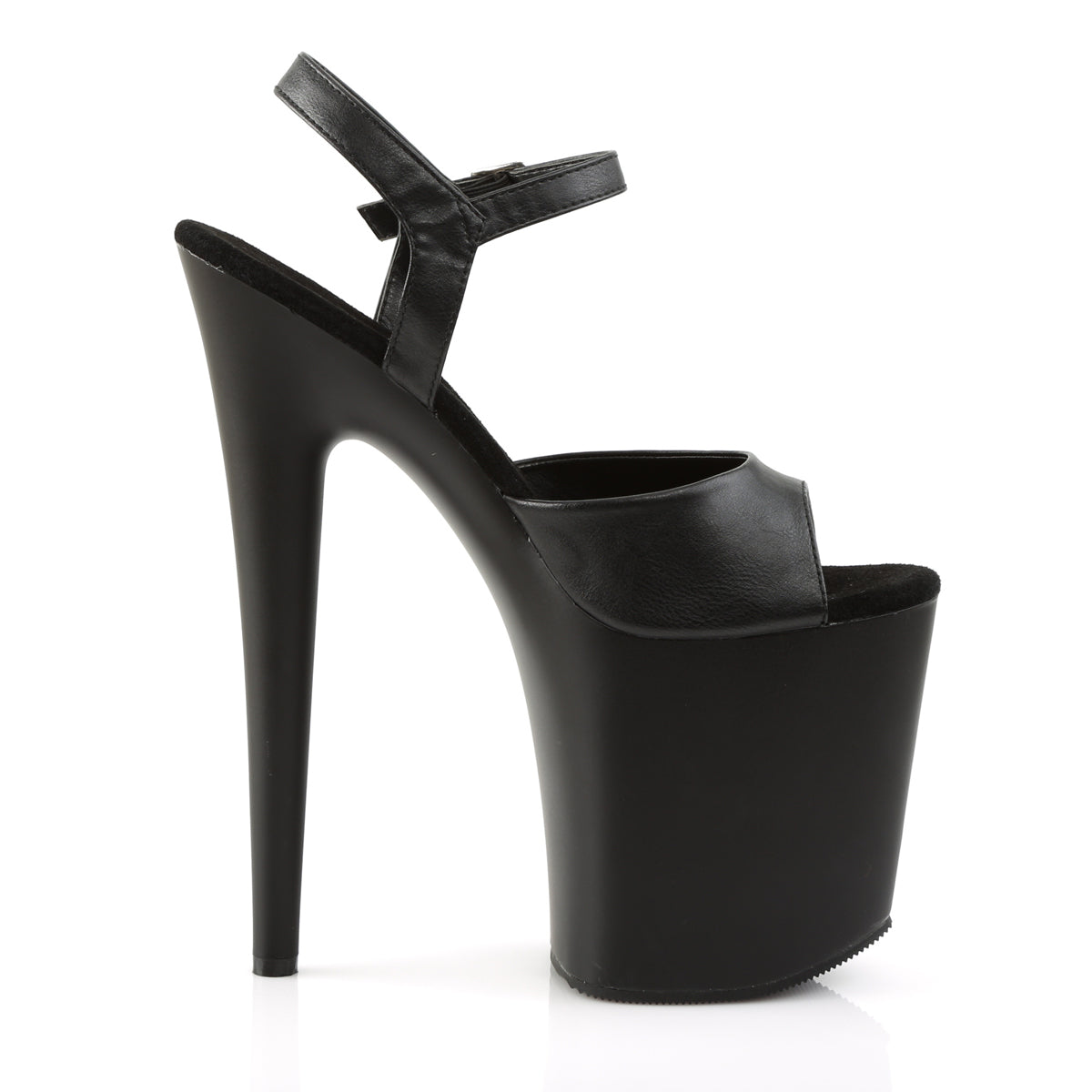 FLAMINGO-809 Pleaser Black Faux Leather/Black Matte Platform Shoes (Sexy Shoes)