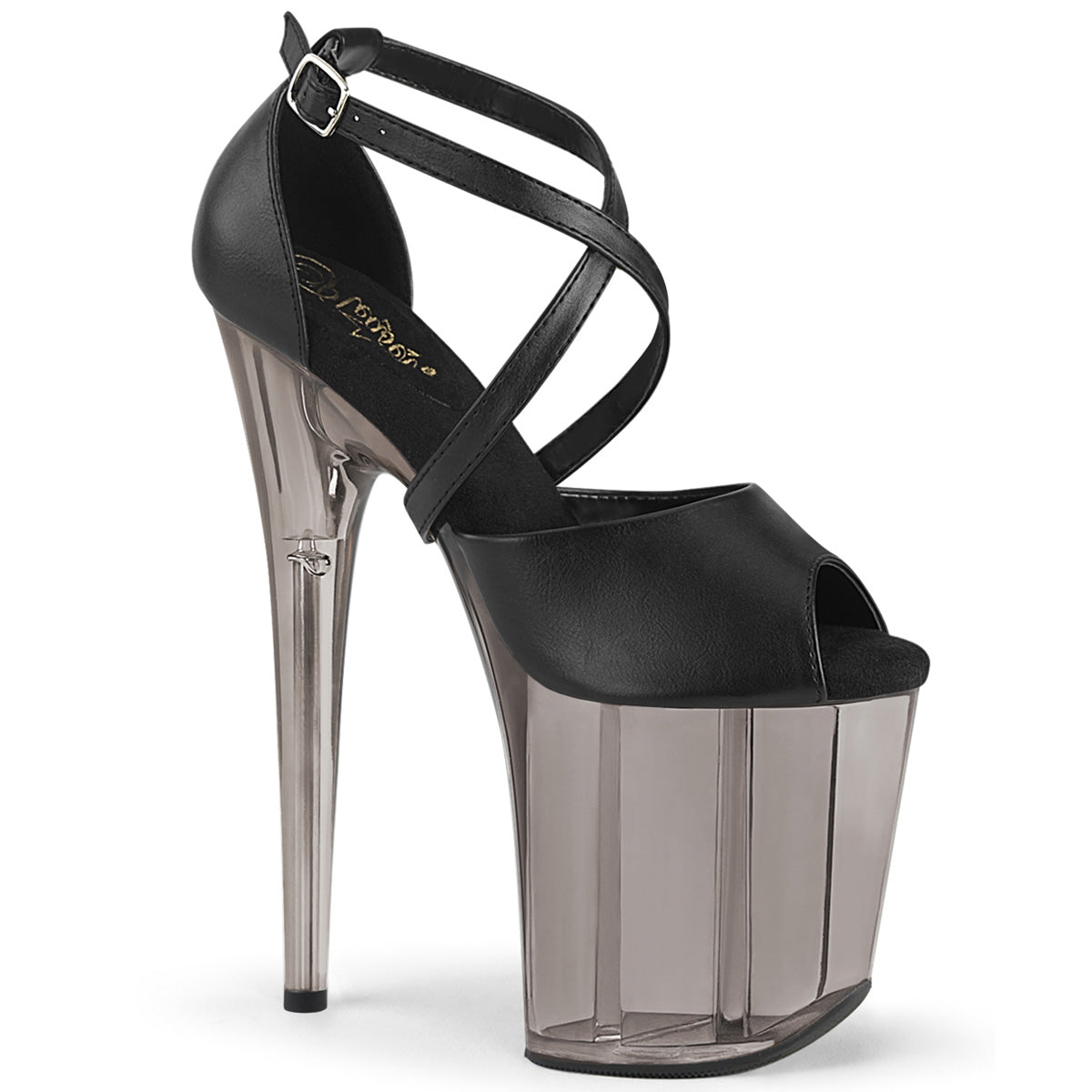 SPECTATOR-1017RSF Pleaser Clear Transparent-Black Platform Shoes (Sexy Shoes)