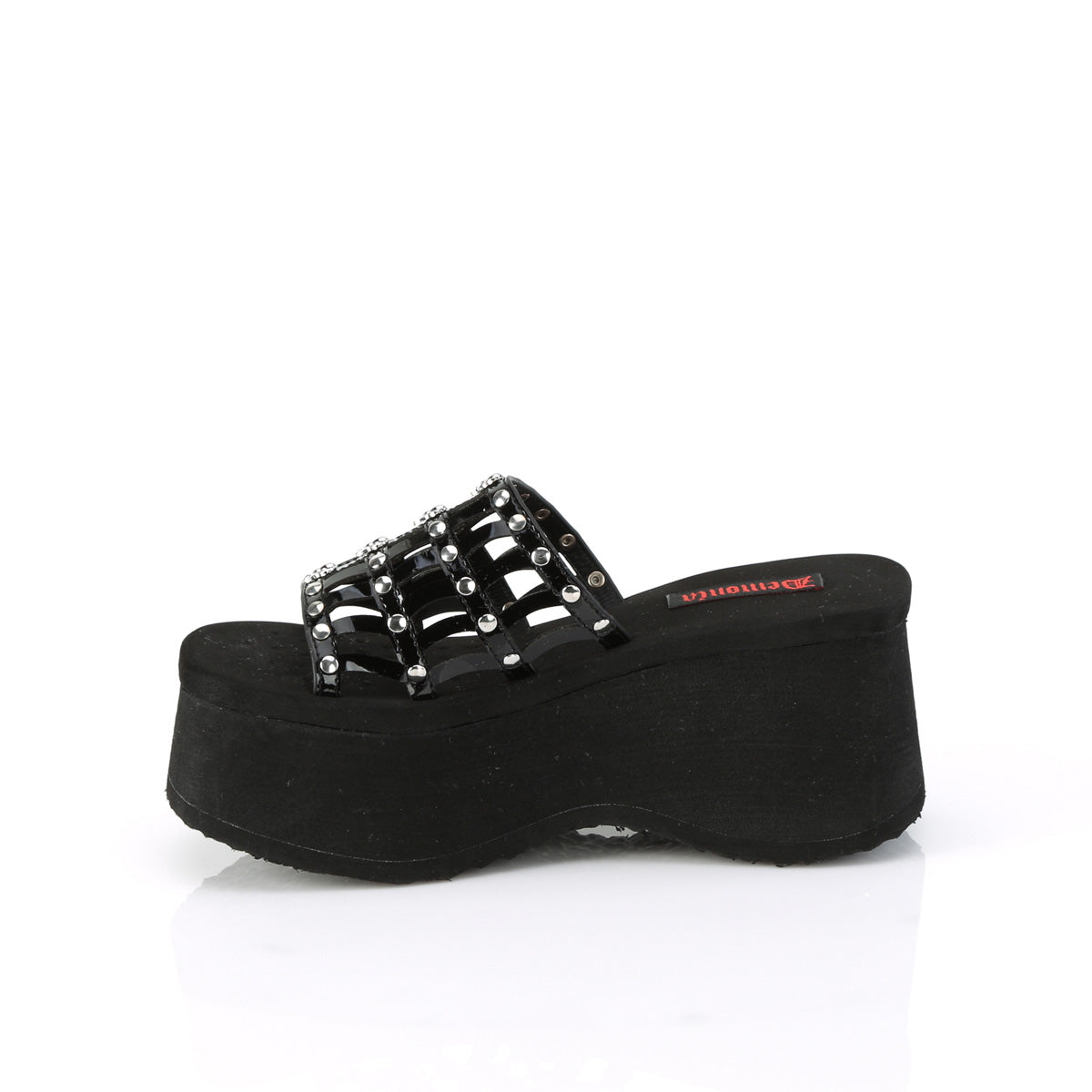 FUNN-13 Demonia Black Patent Women's Sandals (Alternative Footwear)