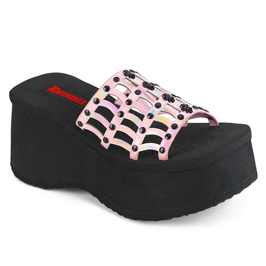 FUNN-13 Alternative Footwear Demonia Women's Sandals B. Pink Holo Pat