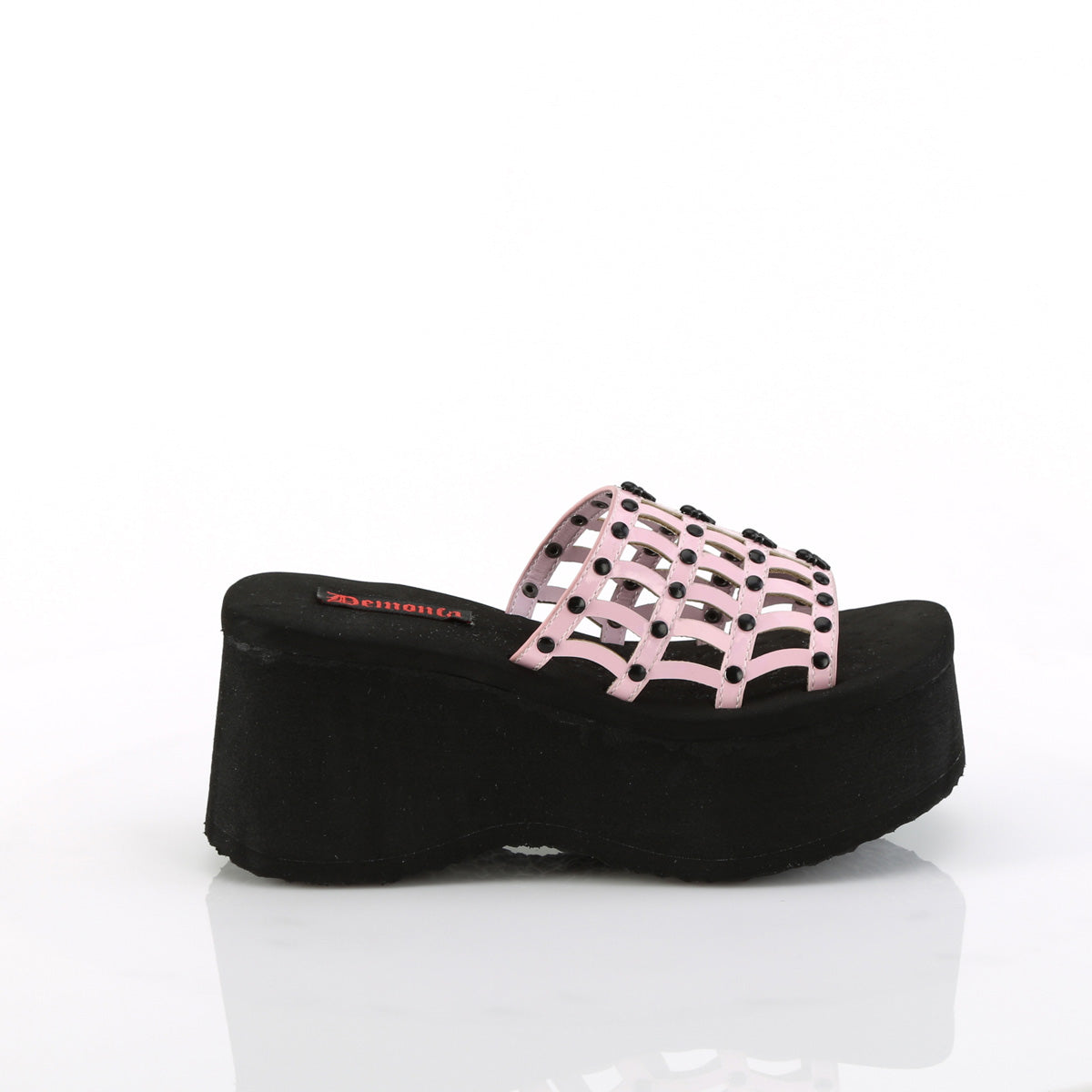 FUNN-13 Demonia B Pink Holo Patent Women's Sandals (Alternative Footwear)