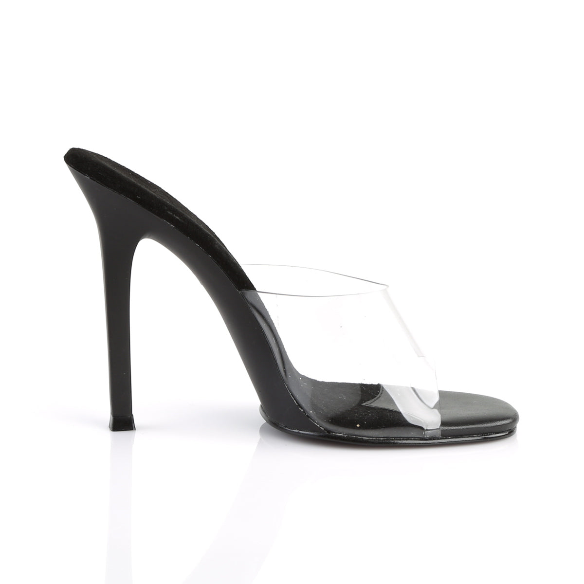 GALA-01 Fabulicious Clear-Black Matte Shoes (Sexy Shoes)