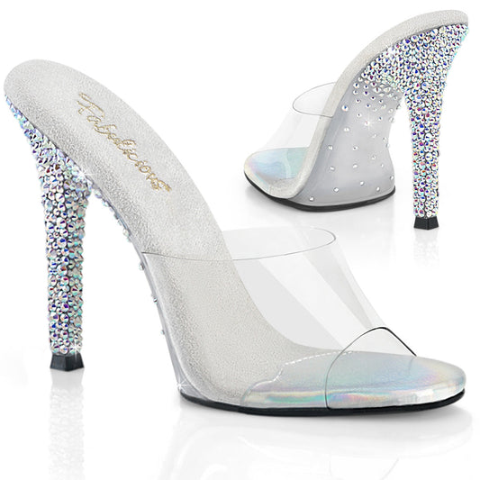 GALA-01DSP Fabulicious Clear/Silver AB Rhinestones Shoes (Sexy Shoes)